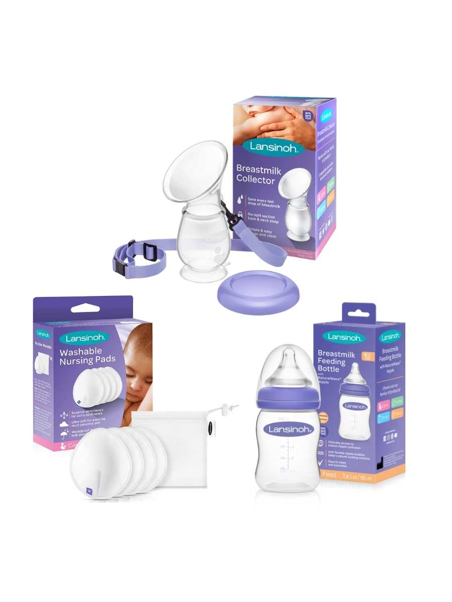 Pack recolector + mamadera + absorbentes lavables